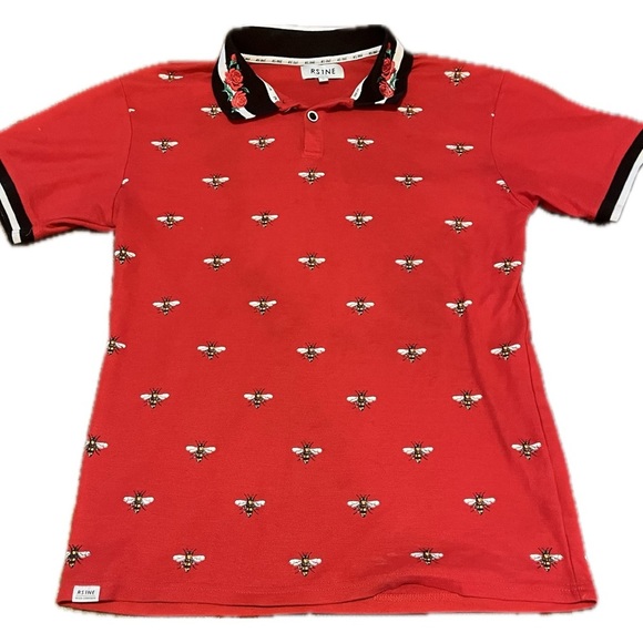 Red Designer Polo Shirt - Picture 1 of 5